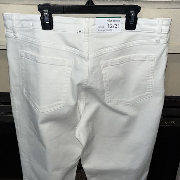 Ella Moss High Rise Slim Straight Ankle Jeans Size 12/31 NWT - Picture 8 of 13